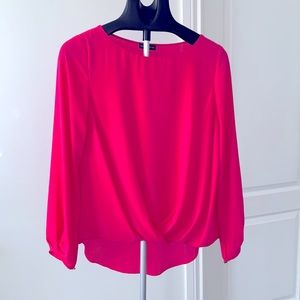 Vince Camuto ballon sleeve blouse in bright pink size S